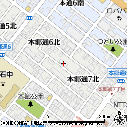 北海道札幌市白石区本郷通６丁目北7-20周辺の地図