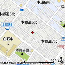 北海道ＮＯＳＡＩ白石職員住宅Ａ棟周辺の地図