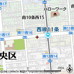 北海道札幌市中央区南１１条西15丁目周辺の地図