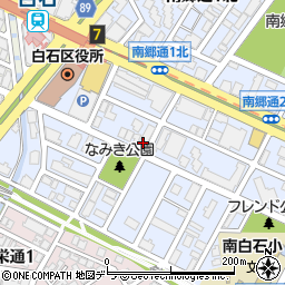 北海道札幌市白石区南郷通１丁目南周辺の地図