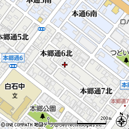 北海道札幌市白石区本郷通６丁目北7-27周辺の地図
