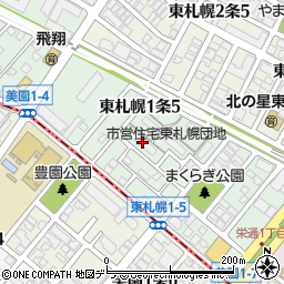 市営東札幌団地４号棟周辺の地図