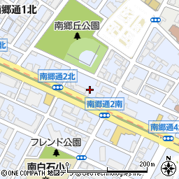 北海道札幌市白石区南郷通２丁目北2周辺の地図