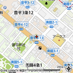 北海道三菱豊平店周辺の地図