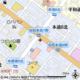 北海道札幌市白石区本通周辺の地図