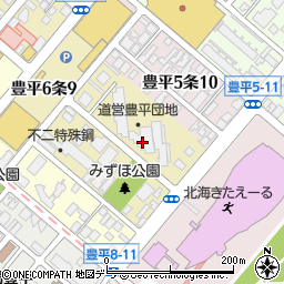 豊平団地周辺の地図