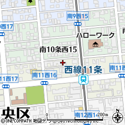 北海道札幌市中央区南１１条西15丁目1周辺の地図