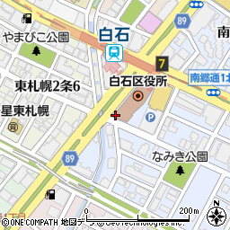 札幌市役所　区役所白石区役所保健福祉部保護四課保護二係周辺の地図