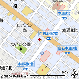 札幌白石食堂周辺の地図
