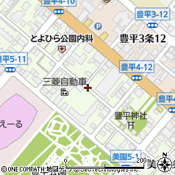 北海道札幌市豊平区豊平４条12丁目周辺の地図