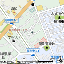 北海道札幌市厚別区厚別東４条2丁目周辺の地図