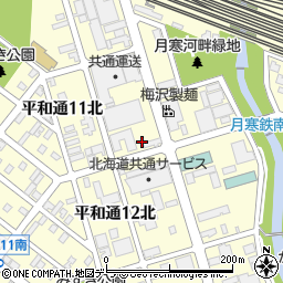 白石カルシウム株式会社　札幌営業所周辺の地図