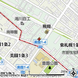 セブンイレブン東札幌１条４丁目店周辺の地図