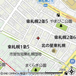 アボンド東札幌周辺の地図