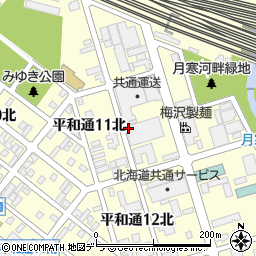 北海道札幌市白石区平和通１１丁目北周辺の地図