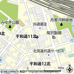 北海道札幌市白石区平和通（１１丁目北）周辺の地図