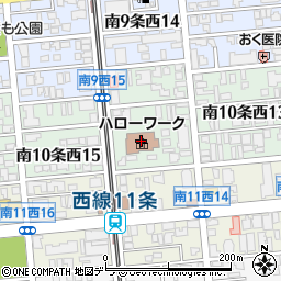 ハローワーク札幌周辺の地図