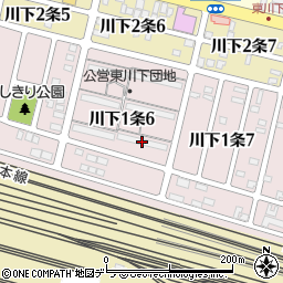 東川下Ｓ団地２棟周辺の地図