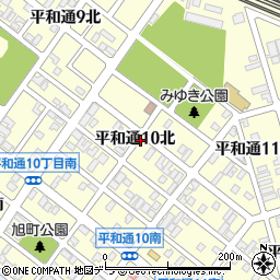 北海道札幌市白石区平和通１０丁目北周辺の地図