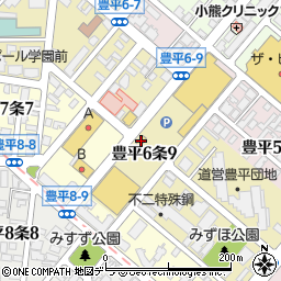 モスバーガー札幌豊平店周辺の地図