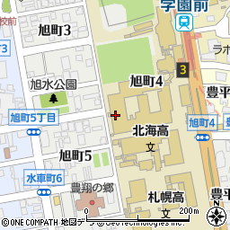 北海道札幌市豊平区旭町周辺の地図