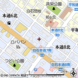 北海道札幌市白石区本通７丁目北周辺の地図