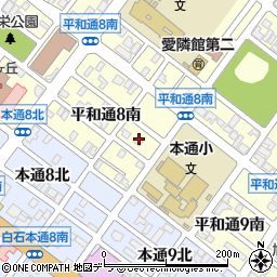 北海道札幌市白石区平和通８丁目南5周辺の地図