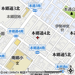 北海道札幌市白石区本郷通４丁目北周辺の地図