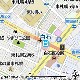 北海道銀行地下鉄白石駅 ＡＴＭ周辺の地図