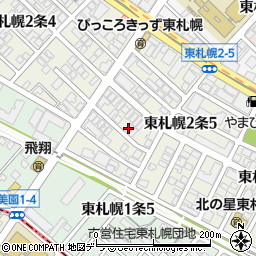 東札幌村川ハイツ周辺の地図