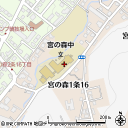札幌市立宮の森中学校周辺の地図