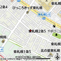北海道札幌市白石区東札幌２条5丁目周辺の地図