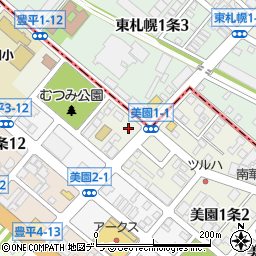 ＮＴＴル・パルク札幌豊平１条１３丁目第１駐車場周辺の地図
