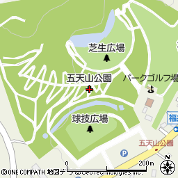 五天山公園トイレ周辺の地図
