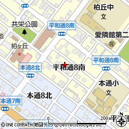 北海道札幌市白石区平和通８丁目南周辺の地図