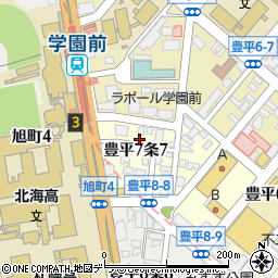 ユニカ豊平７・７駐車場周辺の地図