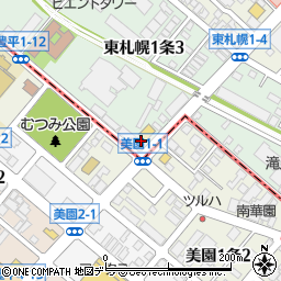 日本亭東札幌店周辺の地図