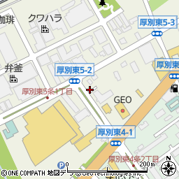 ゲオ札幌厚別店周辺の地図