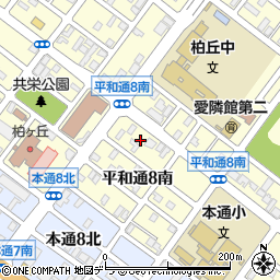 北海道札幌市白石区平和通８丁目南3周辺の地図