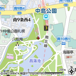 中島公園トイレ１（みどり食堂）周辺の地図