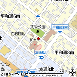 北海道札幌市白石区平和通７丁目南周辺の地図