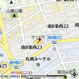 北海道札幌市中央区南８条西23丁目周辺の地図