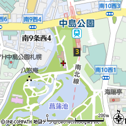 札幌市役所子ども未来局　子ども育成部中島児童会館周辺の地図