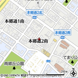 北海道札幌市白石区本郷通２丁目南周辺の地図