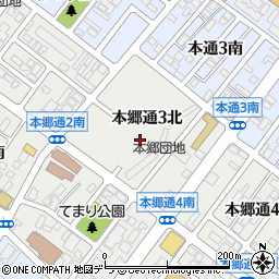 北海道札幌市白石区本郷通３丁目北周辺の地図