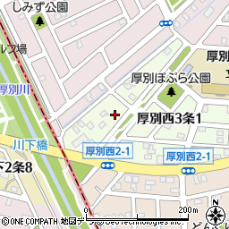 札幌市役所子ども未来局　子ども育成部厚別西小ミニ児童会館周辺の地図
