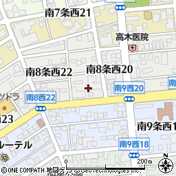 北海道札幌市中央区南８条西21丁目3周辺の地図