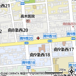 北海道札幌市中央区南８条西18丁目3周辺の地図