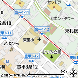 札幌市役所　子ども未来局子ども育成部東園小ミニ児童会館周辺の地図