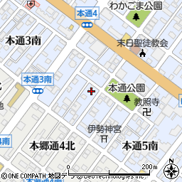 北海道札幌市白石区本通４丁目南周辺の地図